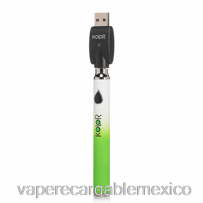 Vape Recargable Hoja Buddi Kolor Twist Slim 650mah Batería Verde